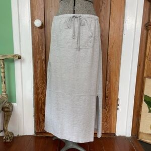 Vintage Y2K Cargo Kangaroo Pocket Hoodie Style  Skirt ~Heather Gray Sz Large